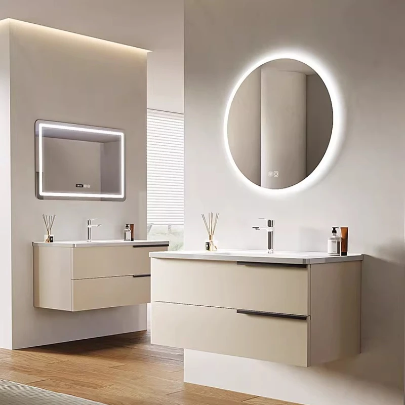 

Makeup Vanity Bathroom Cabinets Dresser Shelves Combination Sink Bathroom Cabinets Narrow Wood Furniture Badkamerkast MH40YSG