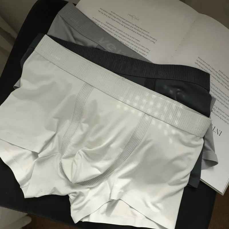 

Men's 3-Pack Modal Boxer Briefs Mulberry Silk Antibacterial Gusset Breathable Underwear Plus Size Soft Trunks Gift for Husband