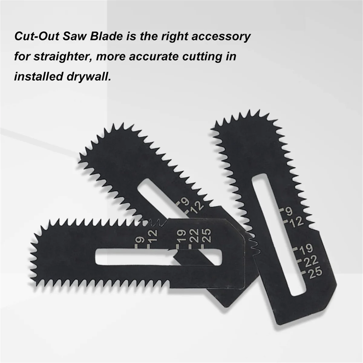 B44C5 Pack Drywall Cut-Out Saw Blades for MaKita Cordless Cut-Out Saw, Cuts Drywall Up to 1-3/16Inch Thick (Depth Markings)