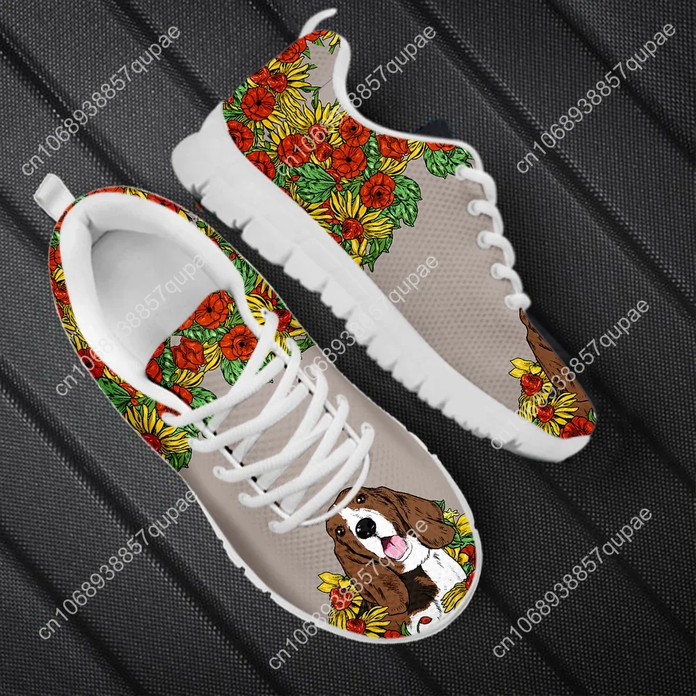 Lovely Boston Bull Terrier Floral Pattern Sports Shoes Mens Womens Children Sneakers Casual Custom High Quality Couple Shoes