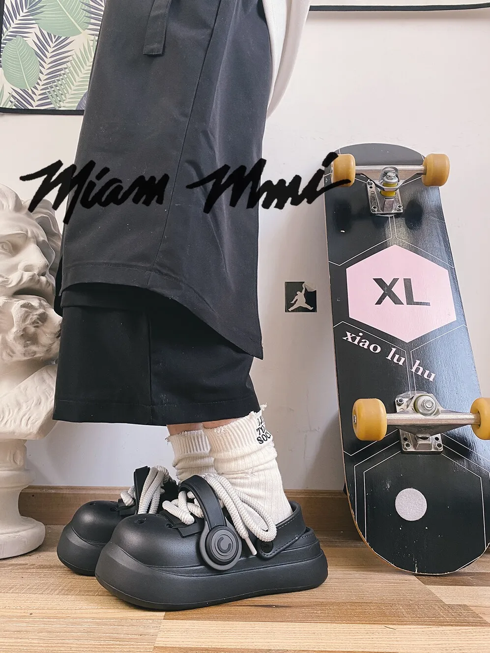 Outdoor Garden Shoes Spring Summer Sandals Big Headed Couples Thick Sole Heightened Hole Sandals For Men And Women Punk Shoes