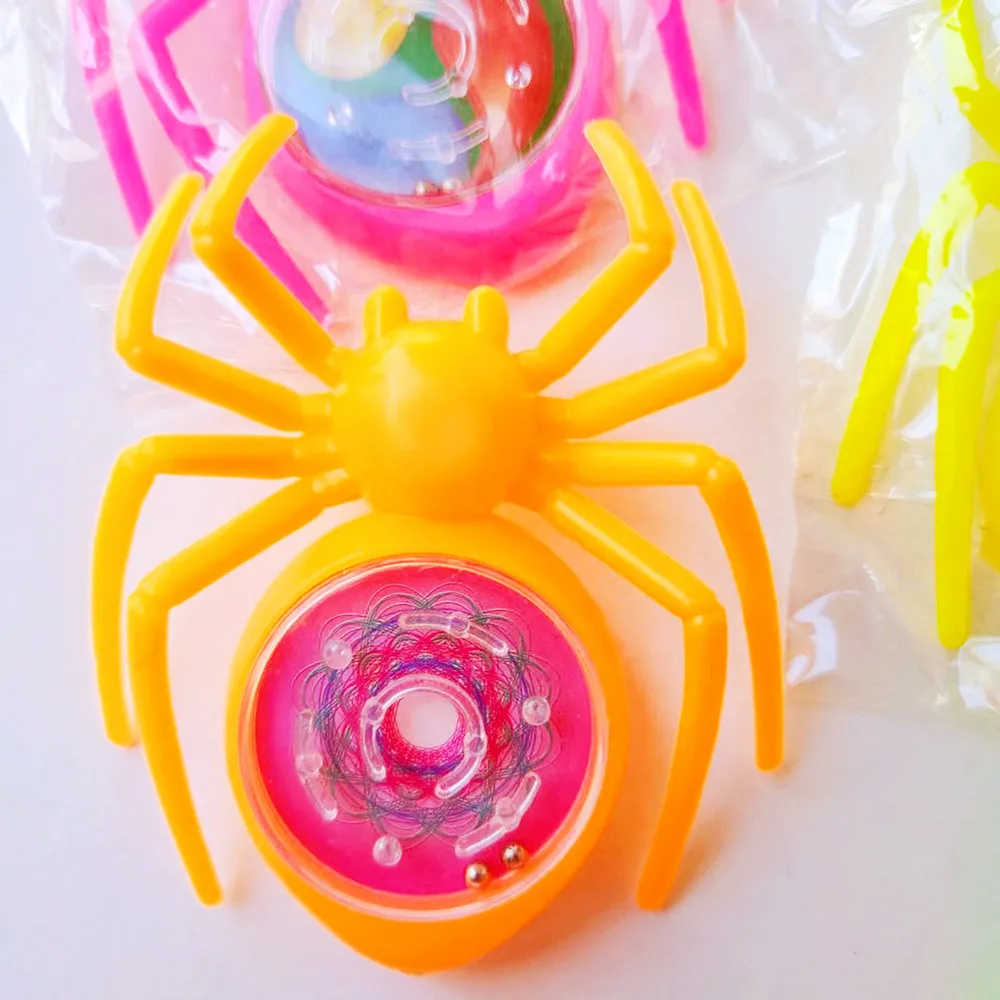 12 Pcs  Fun Children\'s Day Birthday Party Favor Candy Color Spider Rolling Ball Maze Game Pinata Filled Gift Bag Toy Giveaway