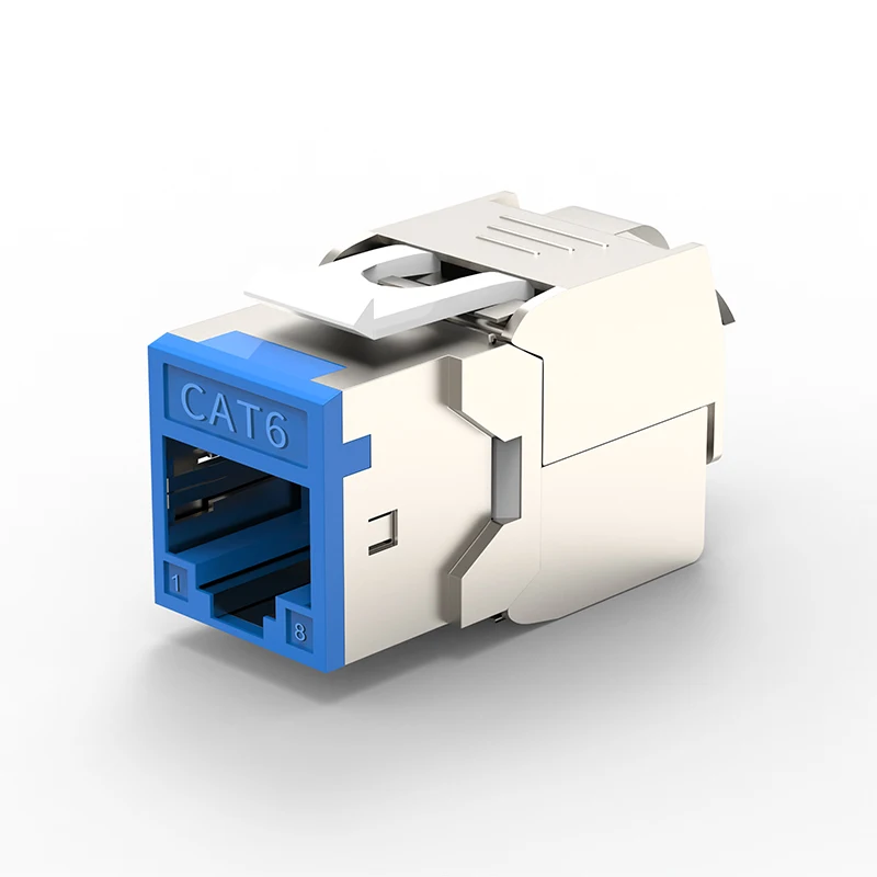 Linkwylan RJ45 Cat6 Cat6A STP Colored Keystone Jack With Multi-Colors Identification Shielded Tool-free Connection