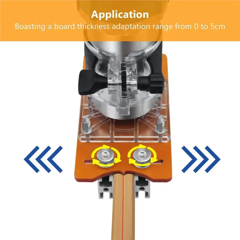 أداة تشذيب حافة جهاز توجيه الخشب SV الساخن، محدد موقع الشق - أداة قطع منحنية الطحن مع قاعدة مشقوقة دقيقة، دعامة عالية الدقة #4