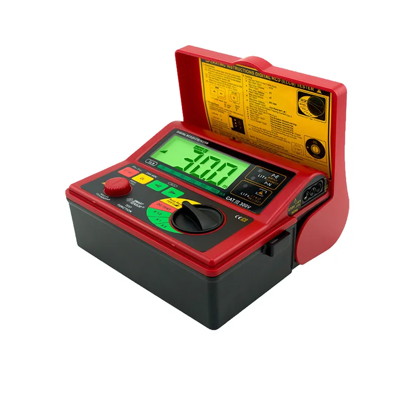 Residual Current Device Tester for Power Outlet Safety, Fuse & Socket Checker, Circuit Breaker Analyzer with LED Indication
