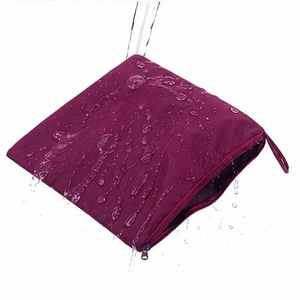 Waterproof Oxford Cloth Raincoat Storage Bag Zipper Travel Organizer Pouch Wet Clothes Holder Beach Swimming Camping Purple