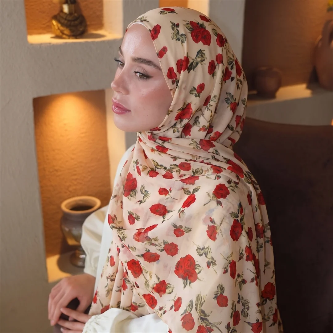 Muslim Jersey Hijab Scarf printing Shawls Headscarf New Foulard Femme Musulman Islam Arab Wrap Head Turban For Women Scarves