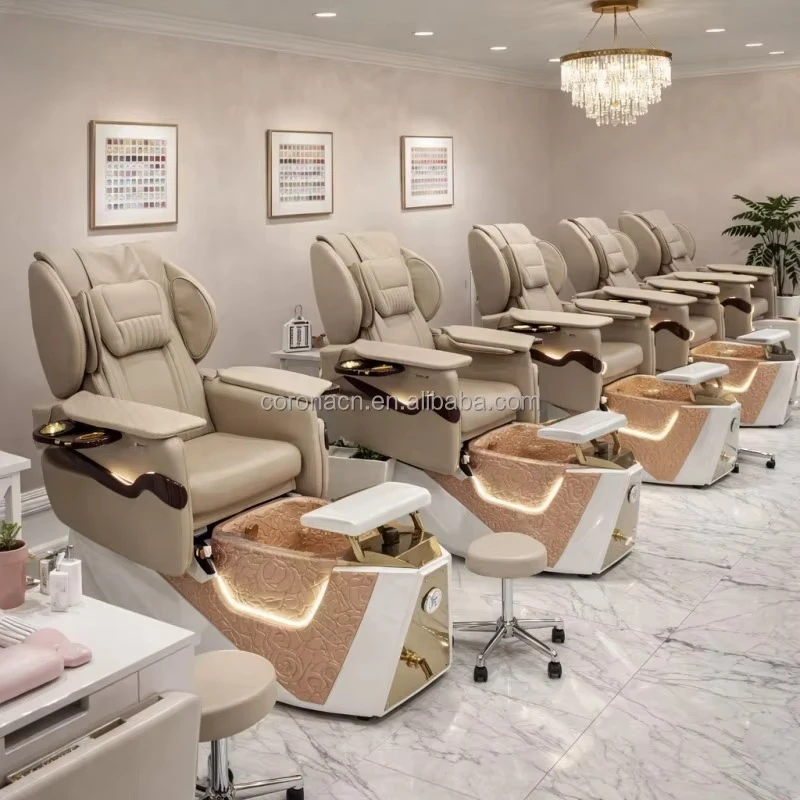 

Airo Professional Salon Furniture Electric Reclining Foot Spa Massage Pedicure Chair for Beauty Salon