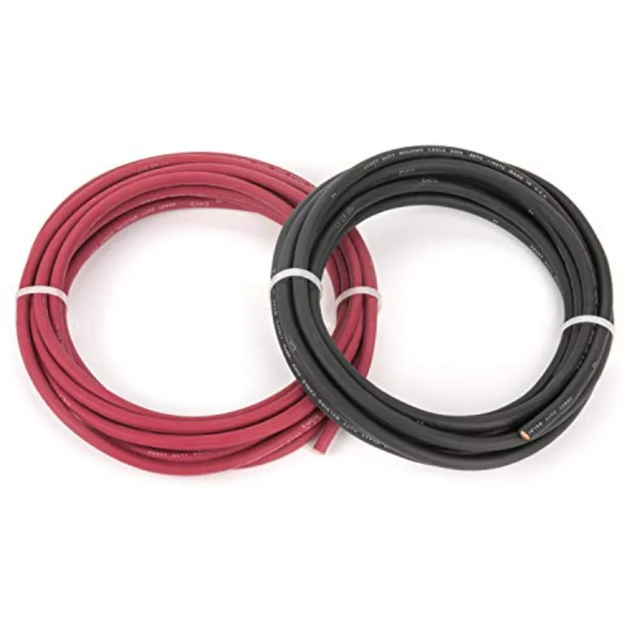 

4 Gauge Premium Extra Flexible Welding Cable 600 Volt Each Black+Red