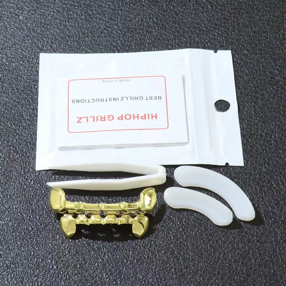 18k electroplated vampire fangs hip-hop braces Grills smooth Halloween dentures