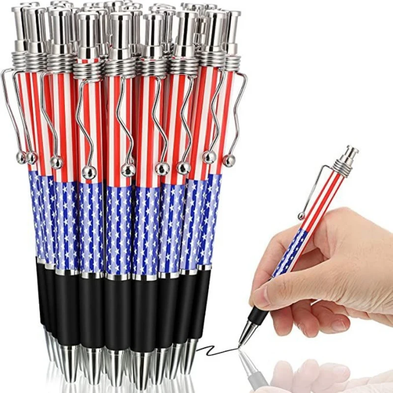 1 Pcs American Flag Ballpoint Pen USA Patriotic Themed Pens Independence Day Gel Ink Pen for Writing and Signing