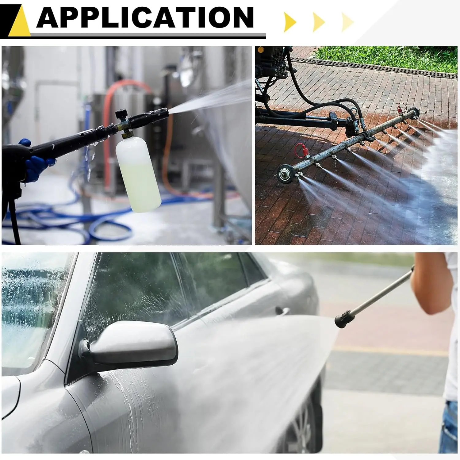 Car Wash Gun & Hose Connecter M22 To G1/4" M14 G3/8" Fitting Thread Male & Female Converter Stainless Steel - view 5