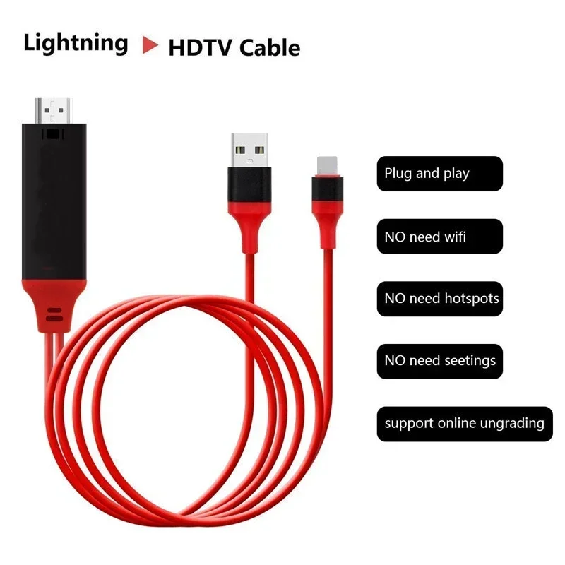 HDTV Cable Display for IPhone for Samsung Huawei Phone Screen Connect To HDMI HD TV Projector Audio Video Adapter Converter New