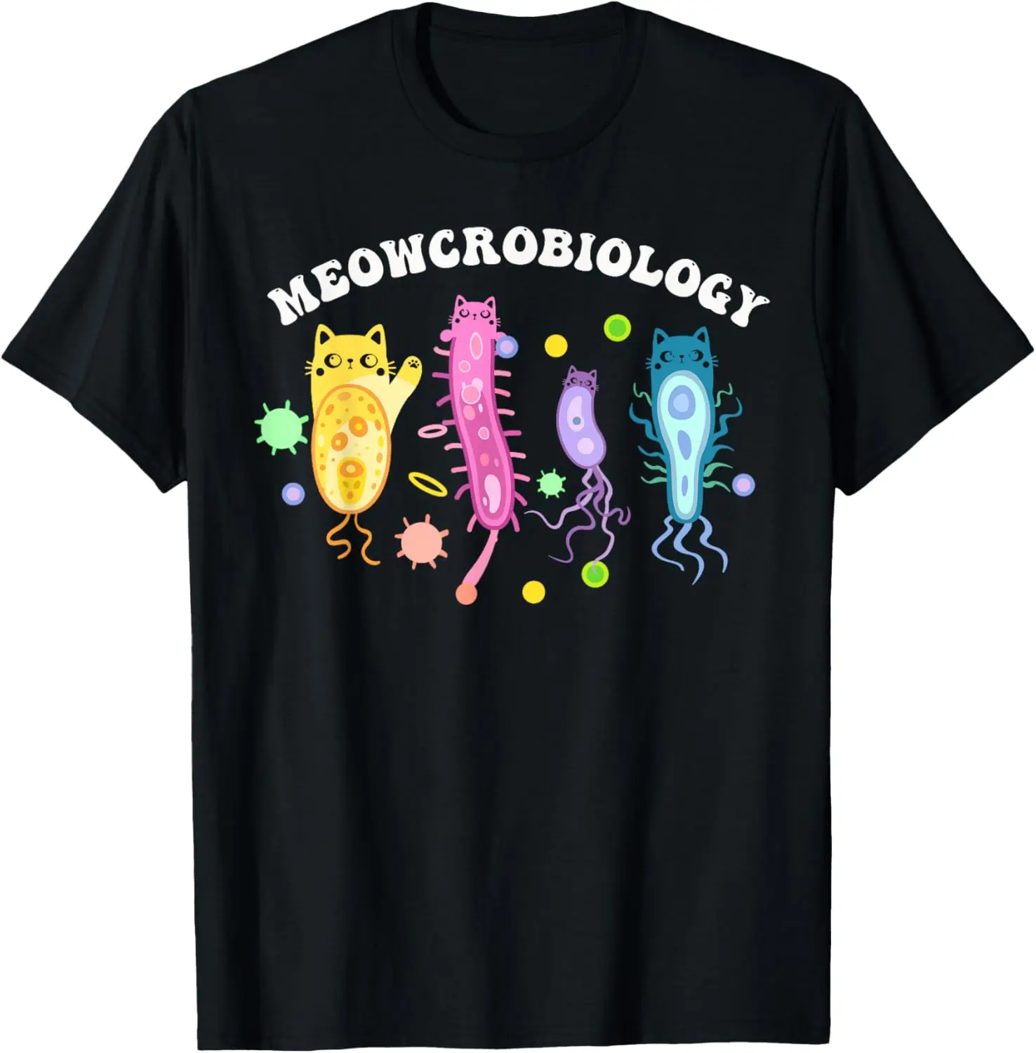 Meowcrobiology Microbiology Microbiologist Biology Science T-Shirt