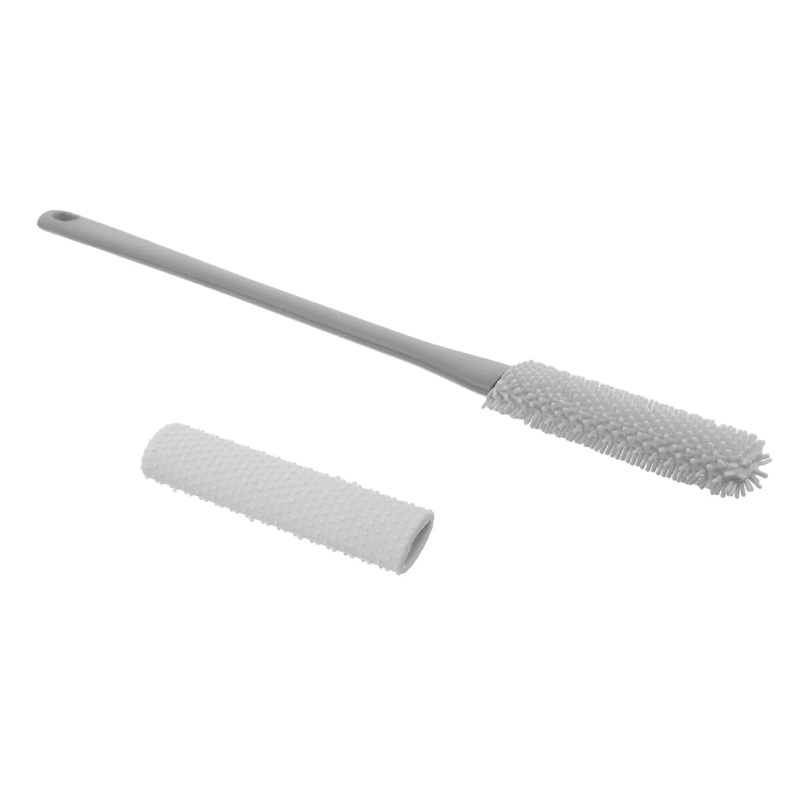 1Set Exfoliating Foot Scrubber Brush Soft Rubber Long Handle Toe Gap Cleaner Shower Foot Washing Brush Feet Care Hard Skin