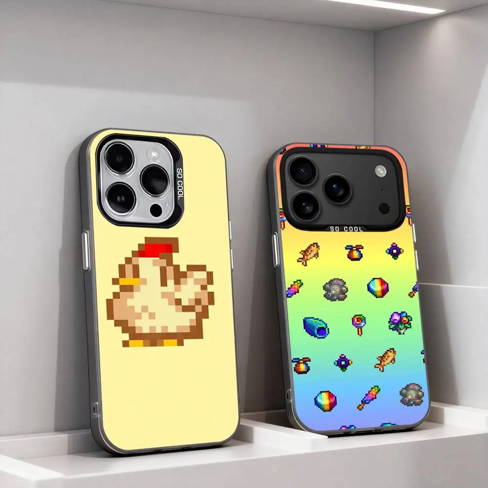 Game Stardew Valley Cool Phone Case For iPhone 17,16,15,14,13,12,11,Pro,XS,Max,Plus,Mini,SE4,E Black Matte Shockproof Cover