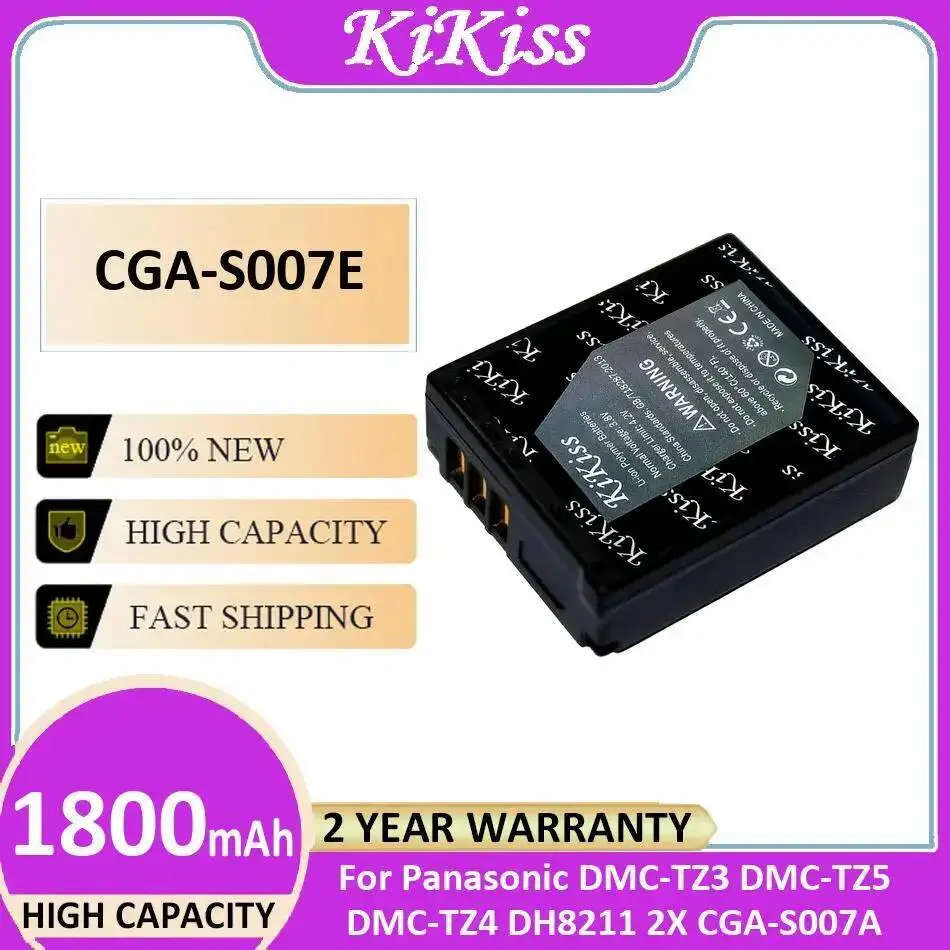 

Cga-S007E для Panasonic Dmc-TZ3 Dmc-TZ5 Dmc-TZ4 DH8211 2X Cga-S007A аккумулятор для камеры 1800 мАч долговечный высокоэффективный