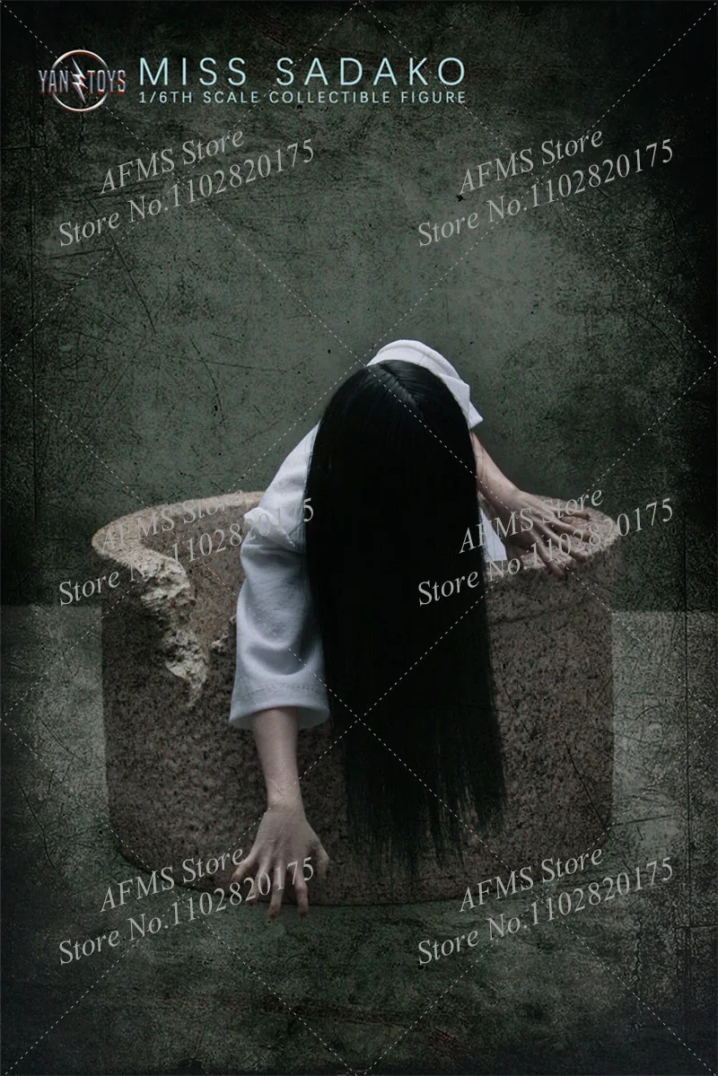 

JR08 1/6 Scale Collectible Figure Sadako Japanese Horror Movie Long Haired Female Ghost 12Inch Women Soldier Action Figure Model