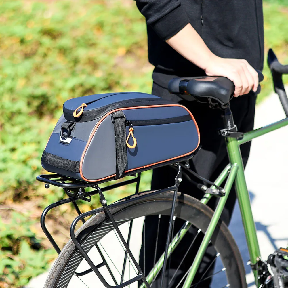 

Велосипедная сумка на задний багажник 8 л, светоотражающая, для велопоездок, большая вместимость, сумка-органайзер для велосипеда, для путешествий и поездок на работу