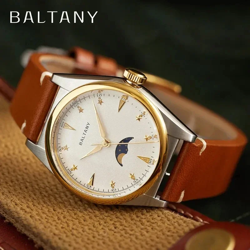 2025 Baltany Moonphase Design Luxury Unisex Quartz Watches S184042 6P24 Movement IPG Bezel Luminous Dial Waterproof reloj hombre