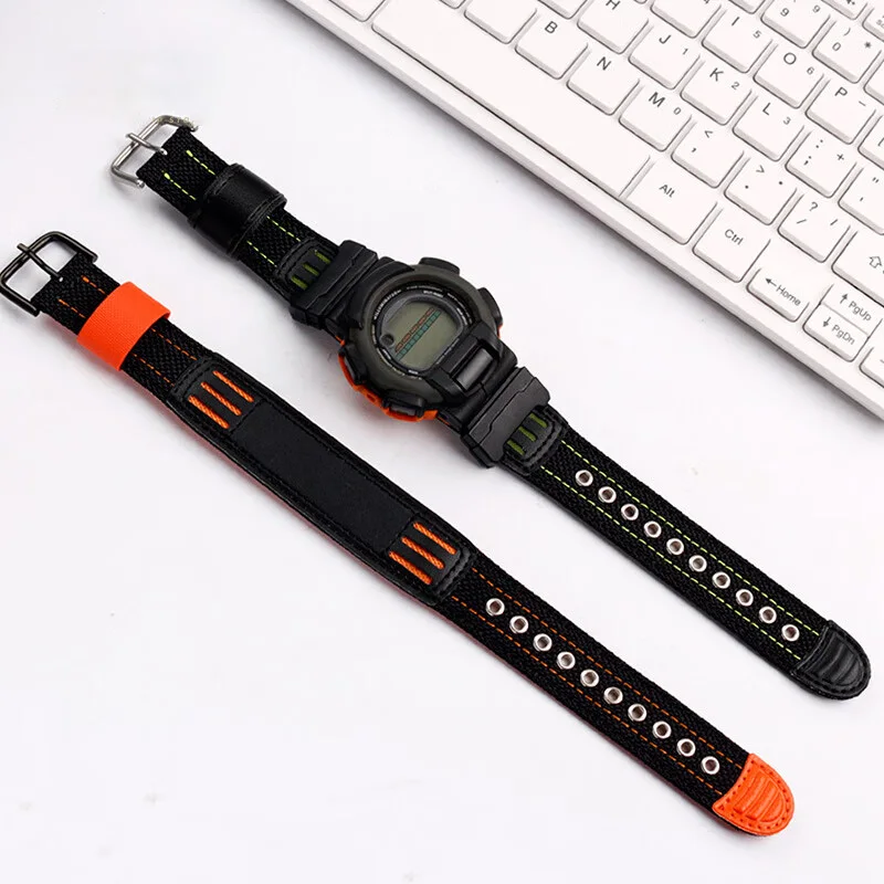 Shenyu несегментированный ремешок для Casio G-SHOCK/700 DW5600 PRW3100/6000/6100Y GA-100/250/510 нейлоновый Холщовый кожаный ремешок для часов