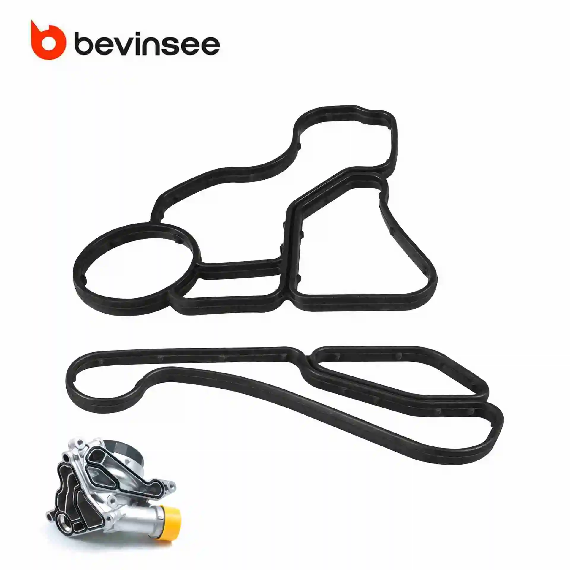 BEVINSEE Oil Filter Housing Gasket & Oil Cooler Seal For BMW N54 N55 F10 F30 E90 E92 E93 E82 E88 E60 X1 E84 X5 E70 F15 X3 F25 X6