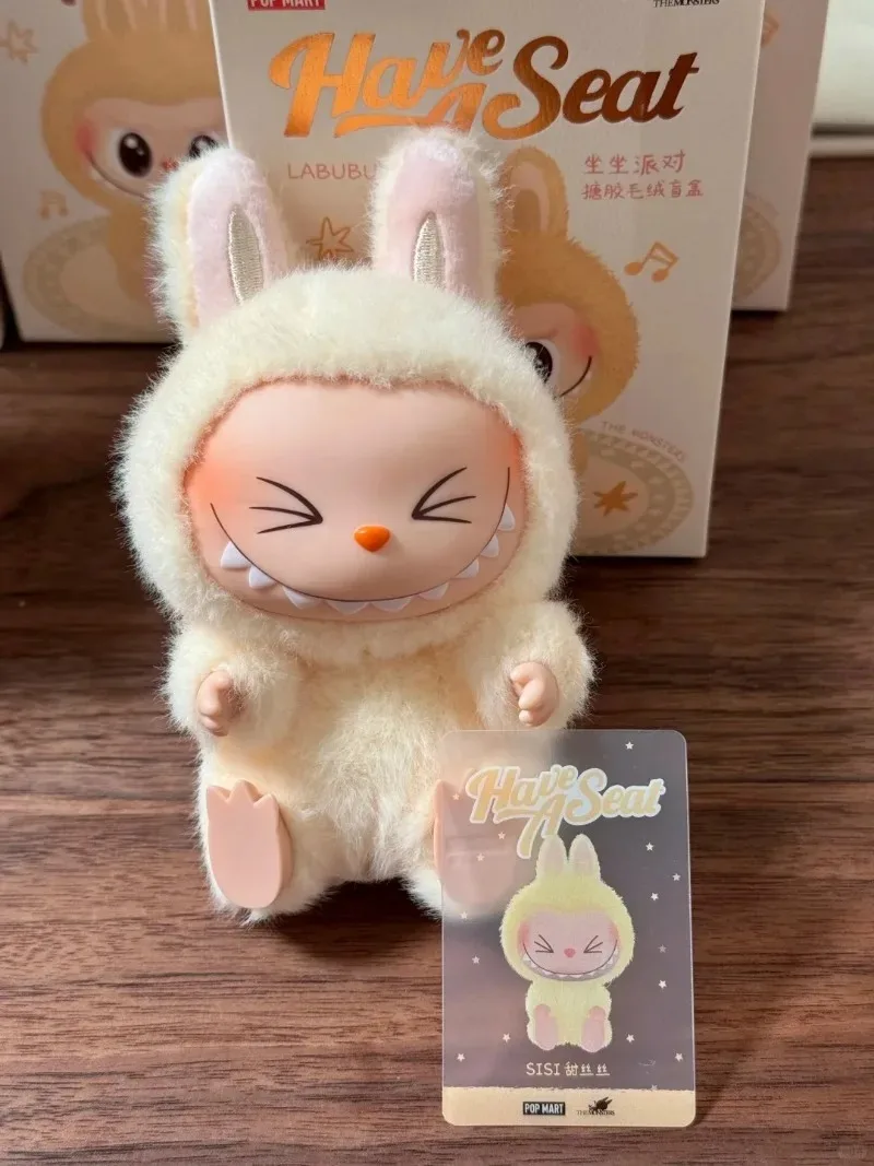 

Genuine Product Labubu V2 Sitting Party Series Vinyl Plush Blind Box Figurine Surprise Hanging Birthday Gift From POP Mart