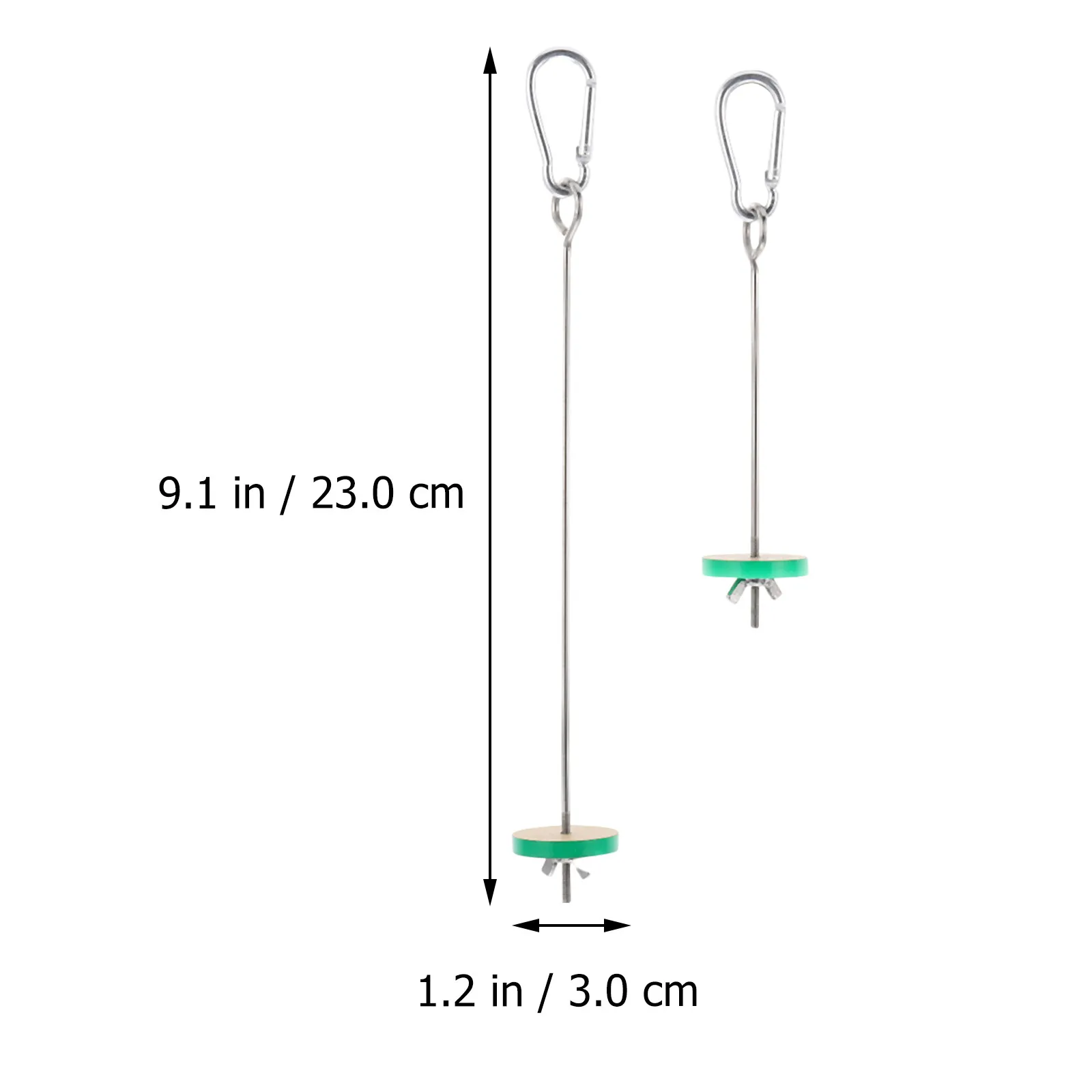 2Pcs Bird Fruit Fork Stainless Steel Anti-Rust Parrot Feeder for Cage Hanging Design Healthy Vegetable Skewer Holder