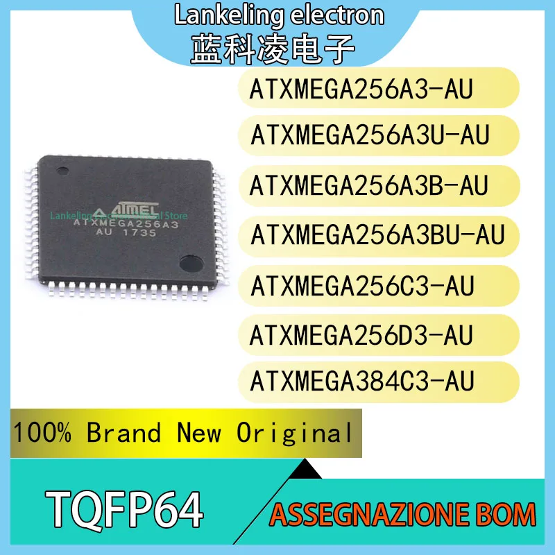 ATXMEGA256A3-AU ATXMEGA256A3U-AU ATXMEGA256A3B-AU ATXMEGA256A3BU-AU ATXMEGA256C3-AU ATXMEGA256D3-AU ATXMEGA384C3-AU TQFP64 Chip