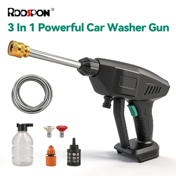 Pistolet do mycia samochodu 300W, 120 bar, elektryczna myjka wysokociśnieniowa, narzędzia do czyszczenia ogrodu, zasilane baterią Makita 18-21V