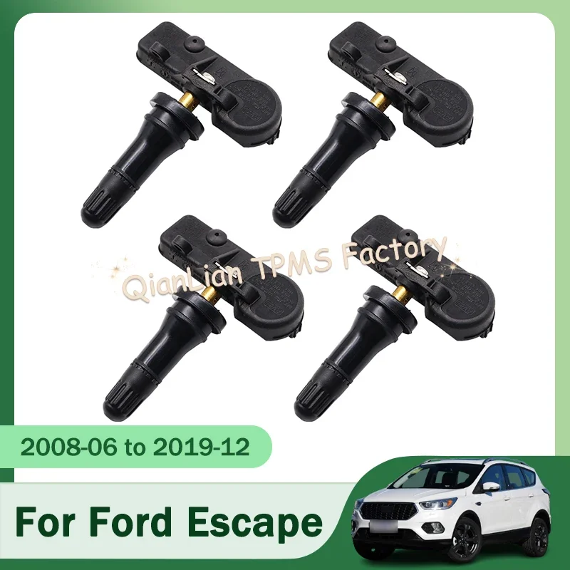 

4pcs 9L3T-1A180-AF TPMS Tire Pressure Monitoring System For Ford Escape C-Max E-Series Ecosport Edge Expedition F-150 315MHz