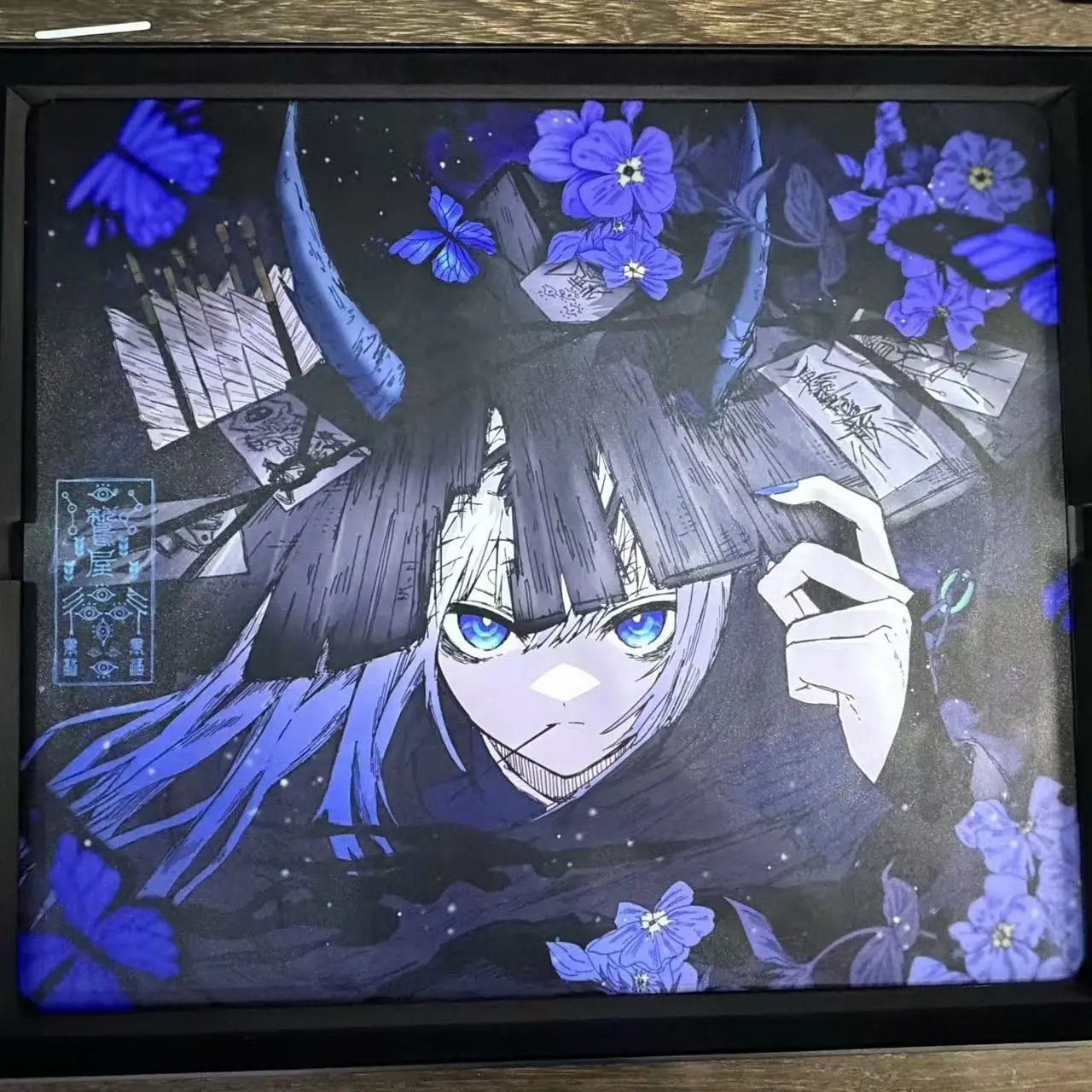Flower Anime Girl Esprots Photovoltaic Glass Mouse Pad Tempered Upgrade Smooth FPS Game & Office Specific Pc Laptop Desk Mat