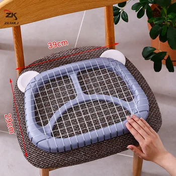 PVC 시트 쿠션 냉각 매트 그리드 두꺼운 앉는 쿠션 패드, 압력 완화 허리 통증용 여름 아이스 패드, 40cm x 30cm x 3cm 