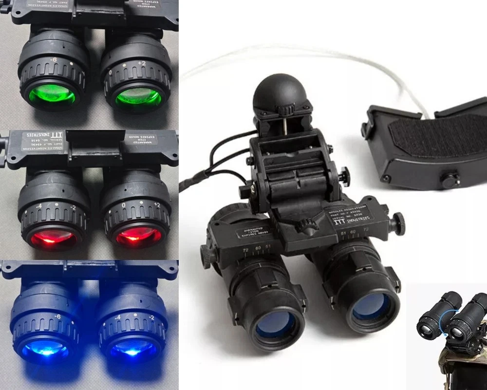 Модель-имитатор FMA AVS-9 NVG + крепление для шлема AVS-9 с зеленым светом