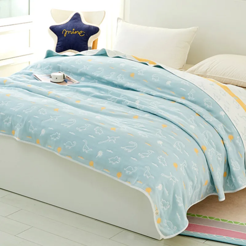 

Home Super Soft Solid Blankets Cotton Six-layer Gauze Towel Quilt Cover Blanket Summer Cool Quilt Single Double Quilt Покрывало