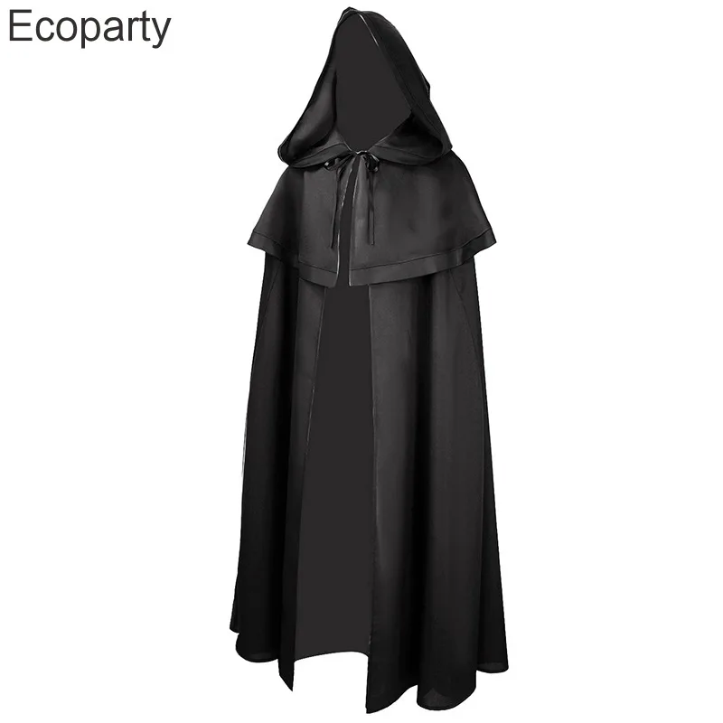 Capa de disfraz de Halloween para hombre y mujer, chal Medieval con capucha para Cosplay, bruja, vampiro y mago, ideal para fiesta de carnaval, 2023