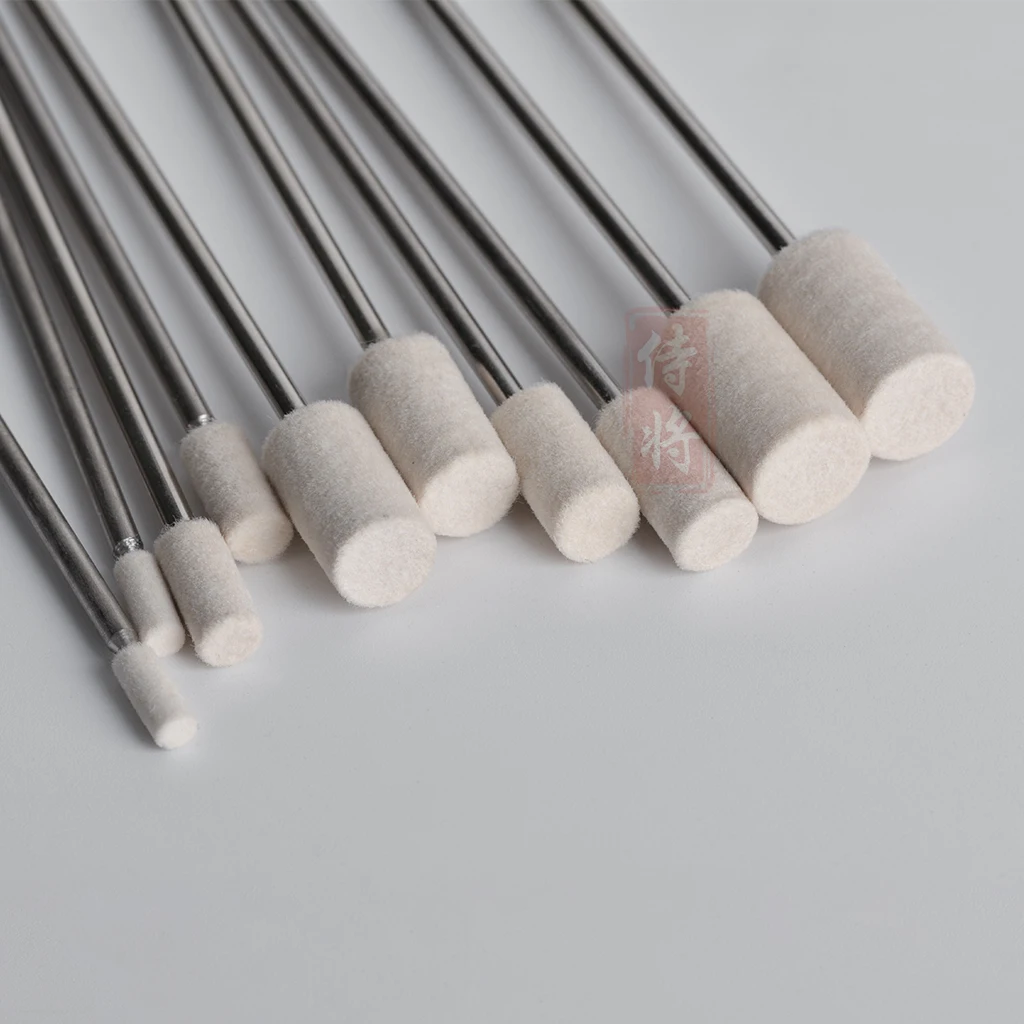 1pcs 3mm/6mm Shank Dia Abrasive Mounted Wool Felt For Dremel Drill Rotary Tools Electric Grinding Head Accessories Extension Rod