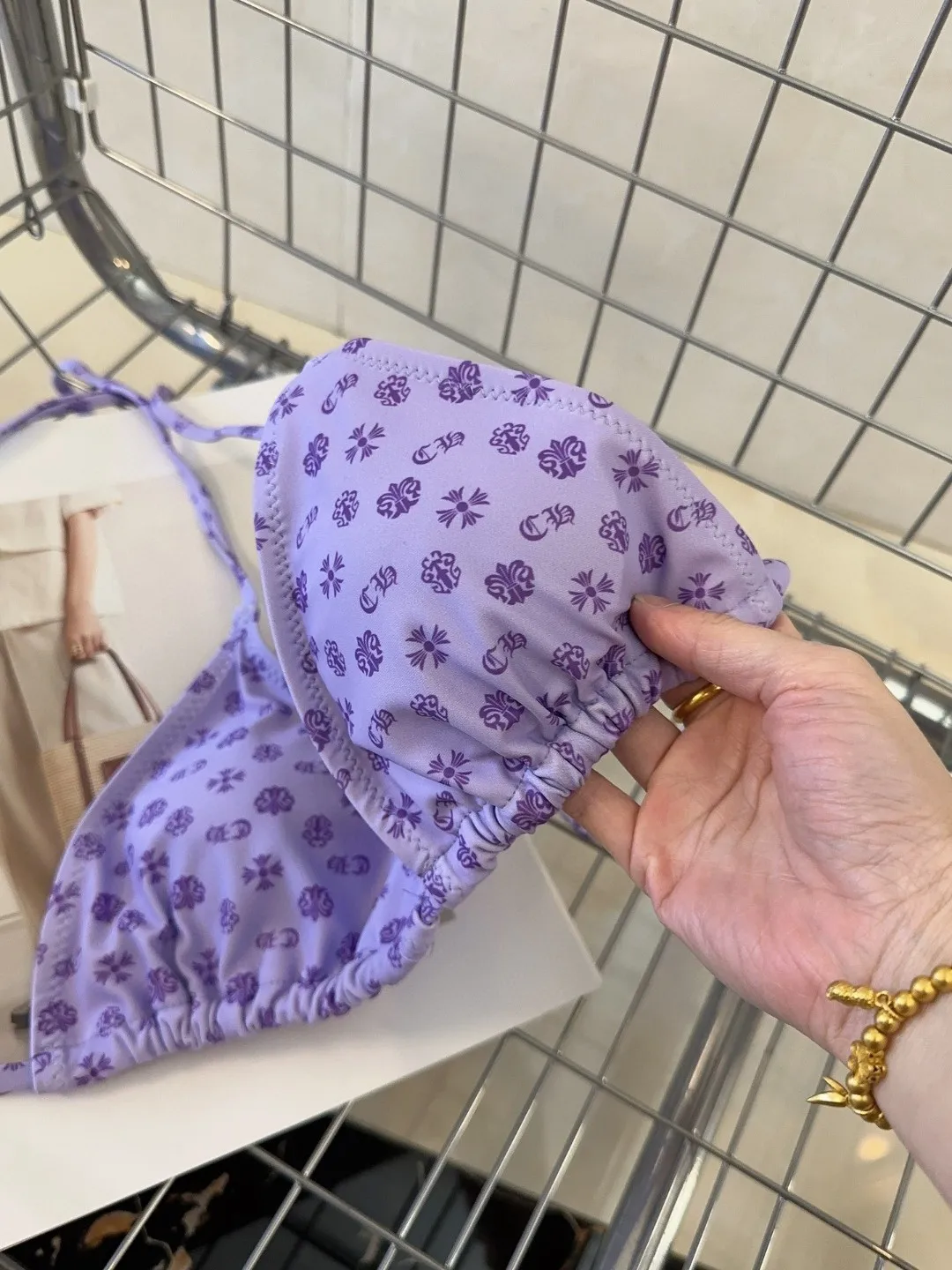 Costume da bagno bikini da donna con stampa incrociata indiana dolce e sexy Faionable, set di costumi da bagno estivi in tessuto di poliestere con cinturino raccolto