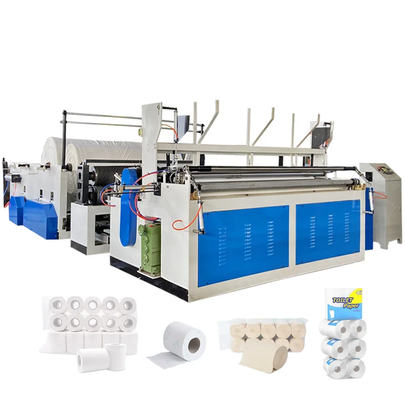 Customized High Quality 1880mm Automatic Toilet Paper Rewinding Machine Toilet Tissue Paper Making Machine With Embossing