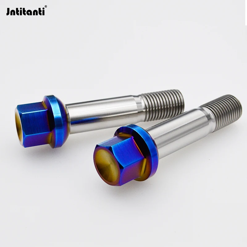 Jntitanti   Gr5 titanium wheel bolt M14x1.5x45/50x55x60mm with cone seat