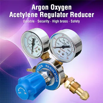 Argon Oxygen/Acetylene Pressure Regulator Reducer MIG TIG Flowmeter Gauge Gas Solid Brass Welding Fit Victor Gas Torch Cutting