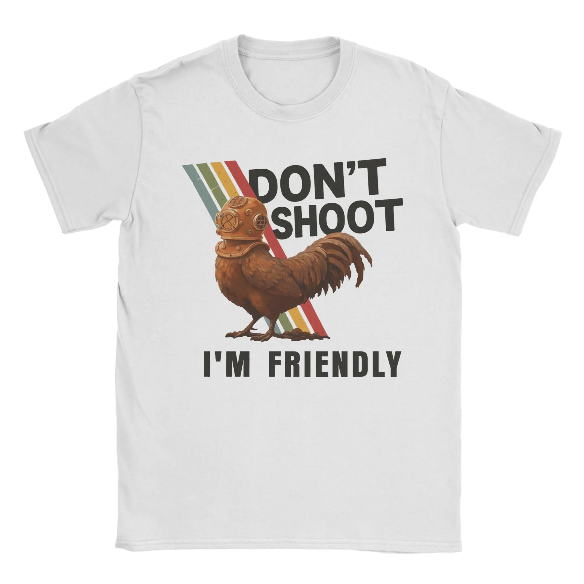 Men Women's Don't shoot I'm Friendly Arc Raiders T Shirts 100% Cotton Clothing Short Sleeve Round Neck Tees Gift Idea T-Shirt