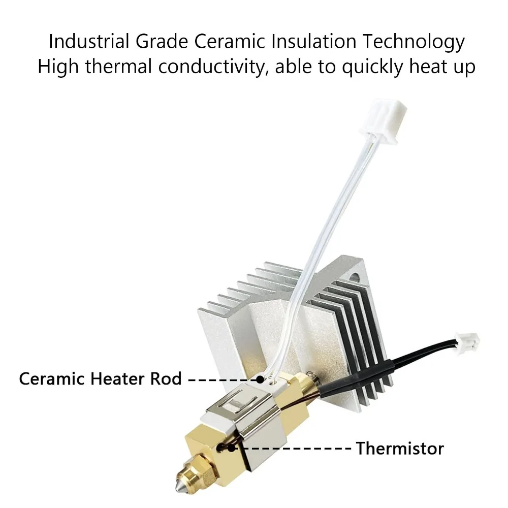 60W Ceramic Heater Hotend Heater Replacement Part Ceramic Heating Rod 3D Printer Component for Elegoo Centauri Carbon