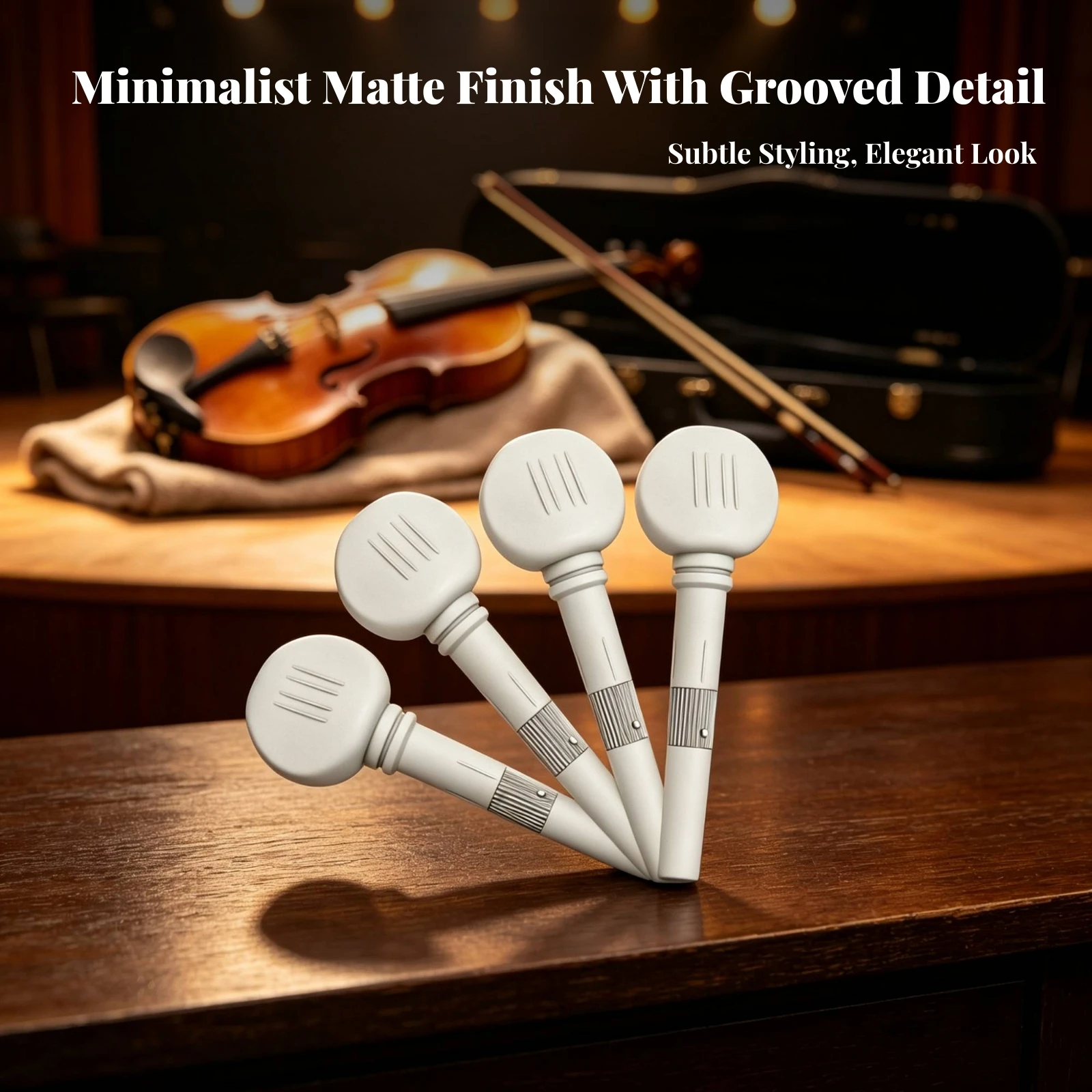 4 Pieces Instrument Hardware Incremental Adjustment Mechanical Violin Tuning Peg Machine Head Easy to Handle for Luthiers