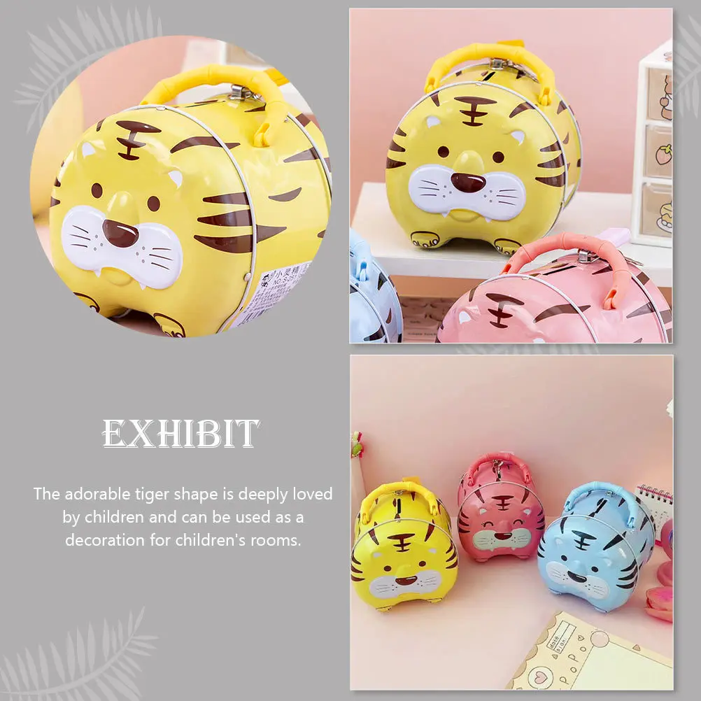 Schattige Tijger Munt Bank Kids Spaarpot voor Dagelijkse Besparingen Desktop Decor Blik Geld Opslag Kind Cadeau Keuze