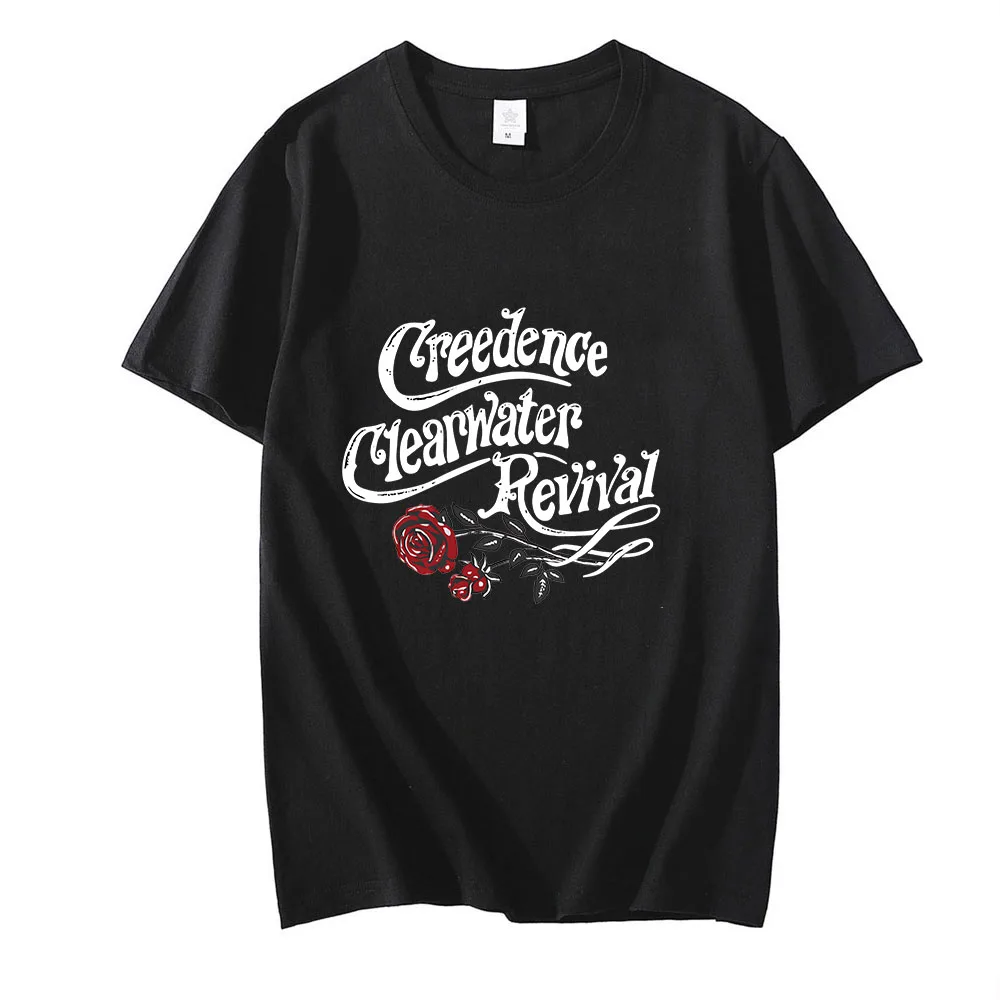 Creedence Clearwater T-shirt Graphic Printing Harajuku O-neck Tee-shirt Funko Pop Gothic Casual Tshirt Unisex Hip Hop Clothing