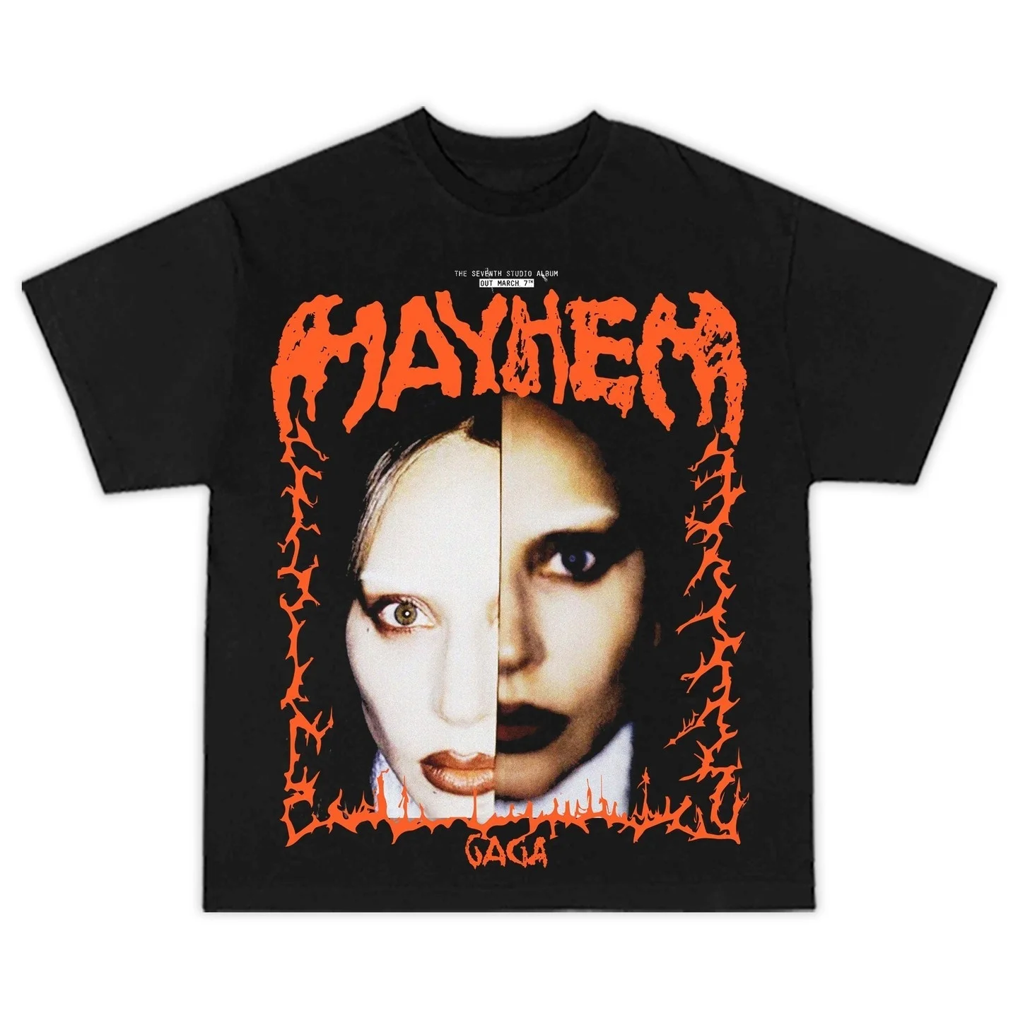 

Новый альбом Lady Gaga Mayhem 2021, женские хлопковые футболки с короткими рукавами, уличная одежда, футболки Y2k, одежда унисекс, летние топы