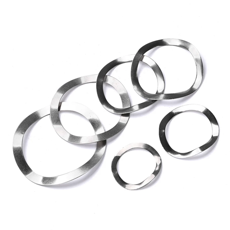 304 Stainless Steel Triple Wave Washers Corrugated Spring Washers Elastomeric Washers Round Washers Retaining Rings