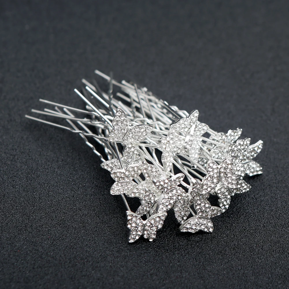 20 stücke Koreanische Haar Zubehör Braut Legierung Floral Strass Haar Sticks Vintage Hanfu Gefertigte Haar Leistung Kopfschmuck – Detail 6