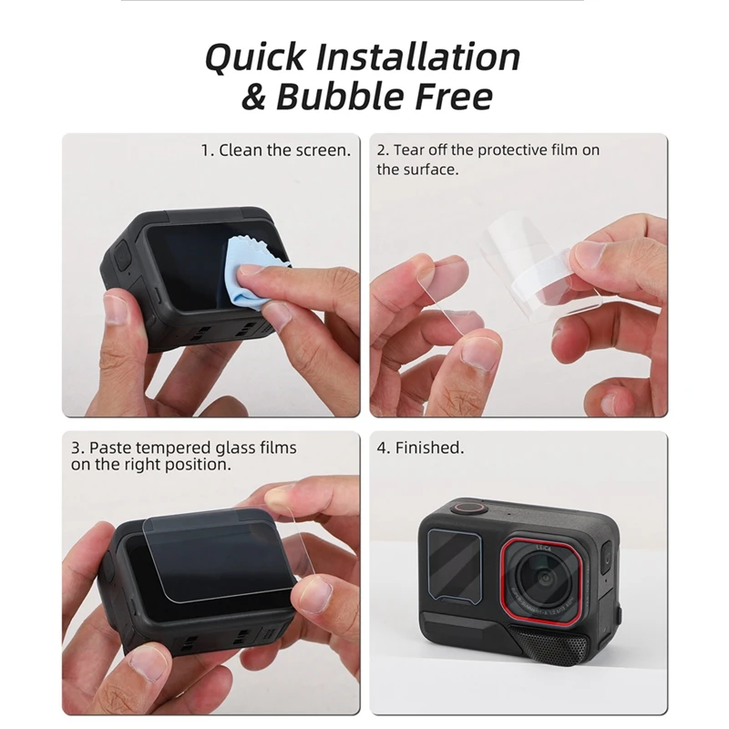 Защитная пленка для объектива экрана для Insta360 Ace Pro 2, закаленное стекло, защитная пленка от царапин, защитная пленка для объектива Insta360 A